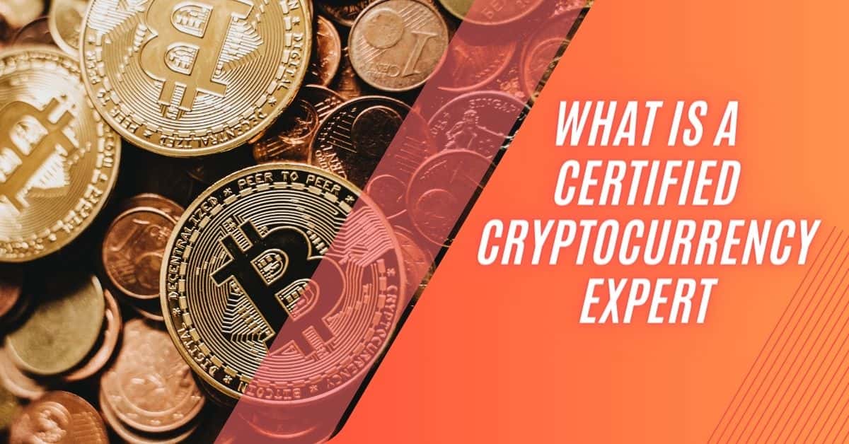 Illustration explaining what a Certified Cryptocurrency Expert is and their key roles and benefits